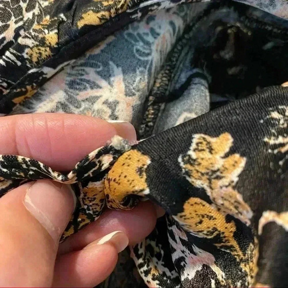 Free People Lucie Mini Dress in Black Combo With Lace Detail Size 8 - Picture 16 of 16